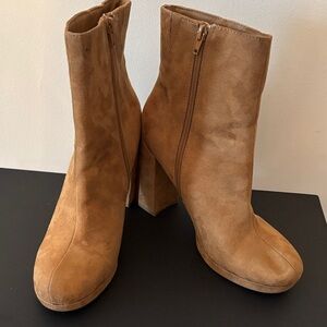Forever 21 Brown Suede Heeled Boots